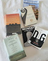 A picture of all the lovely, wonderful books I read on vacation.
